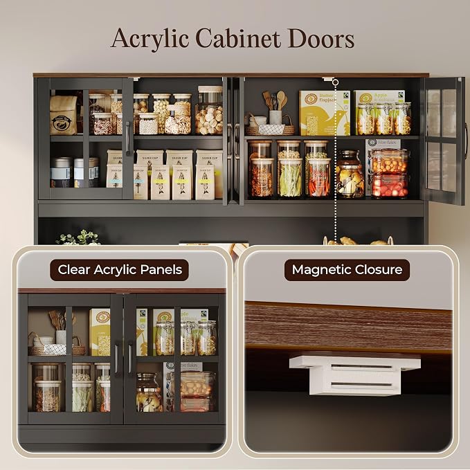 PRAISUN 71''H x 55.1''W Pantry Cabinet - Image 9