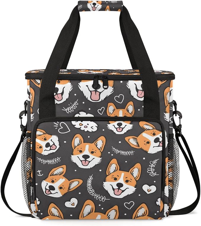 Cute Welsh Corgi Dog Coffee Maker Carring Bag, Large Insulated Storage by Home