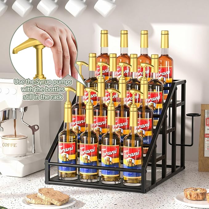 Coffee Syrup Rack Organizer, Spice Racks, Syrup Bottle Holder Stand - Image 6