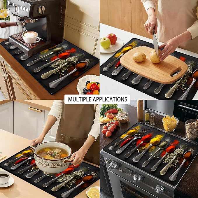 Spice Stove Top Cover 28.3 x 20.5 Inches, Heat Resistant Glass Stove Protector - Image 9