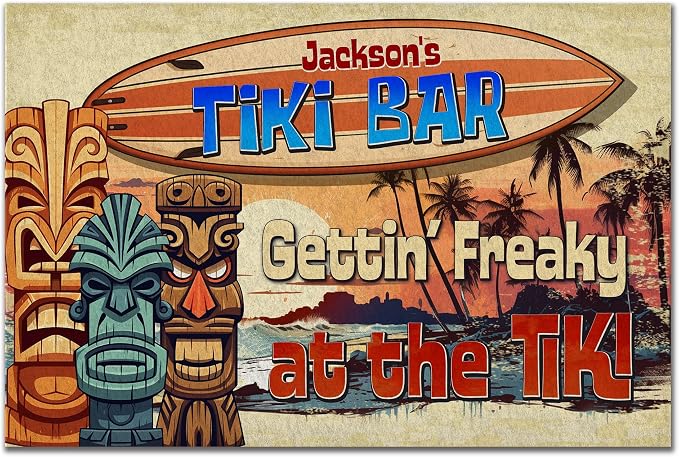 THUYPT Personalized Tiki Bar Mat, Dish Drying Mat by Handmade