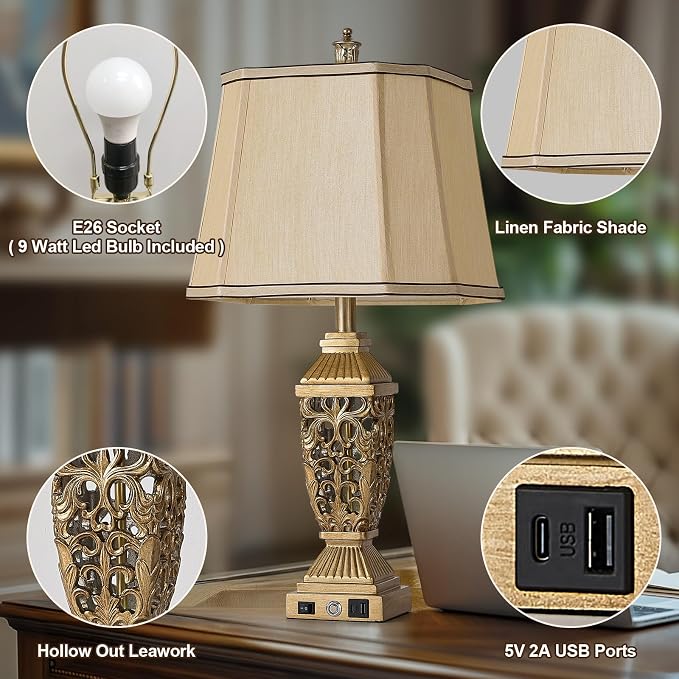 AIDENOEY 27.5“ Farmhouses Table Lamp - Image 2