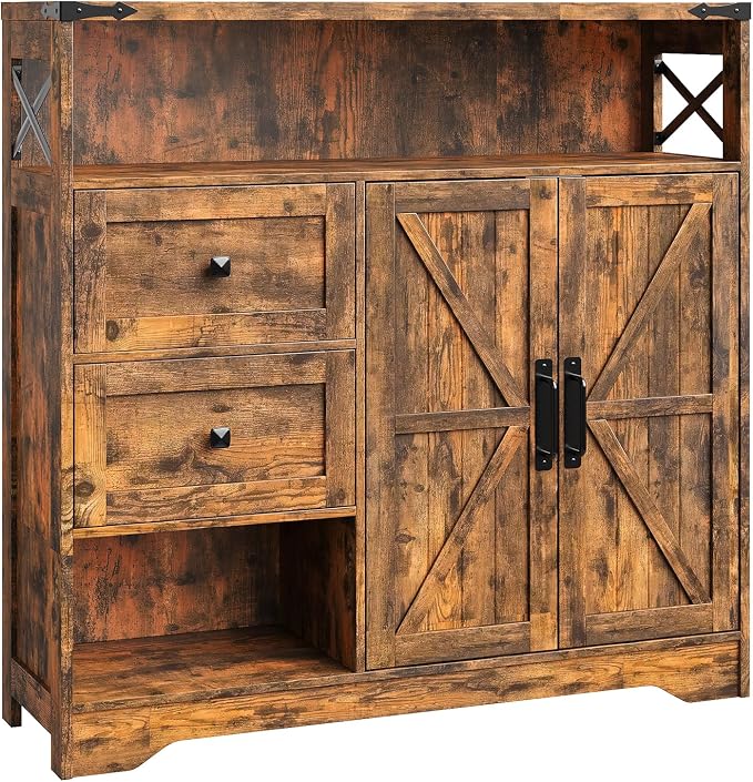 Vabches Farmhouse Buffet Sideboard Cabinet - Image 9