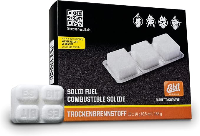 Esbit 1300-Degree Smokeless Solid 14g Fuel Tablets by Esbit