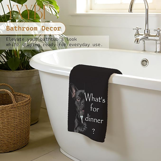 Funny French Bulldog Kitchen Towels 16x24 Inches, Frenchie Gifts - Image 5