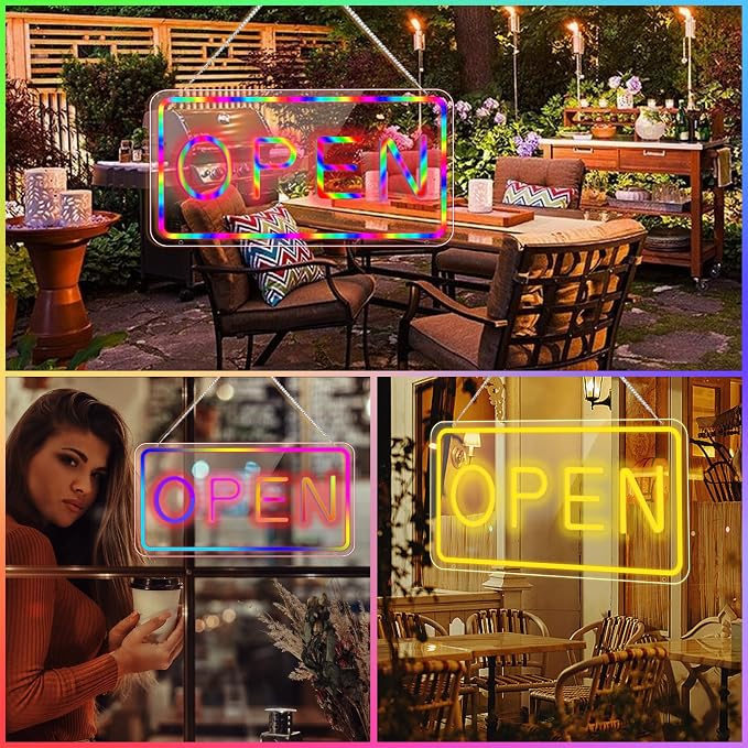 16"x9" Multi Color LED Open Sign - Image 3