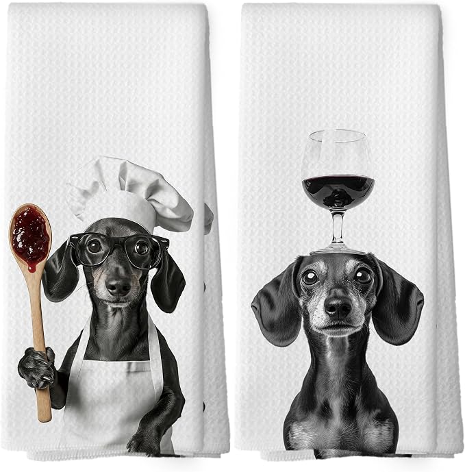 Funny Dachshund Hand Towels, Dachshund Gifts by XPH