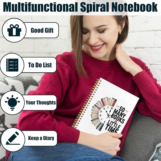 kunlisa Book Reader Gifts Spiral Notebook Journal 5.5x8.3, Reading Gifts - Image 4