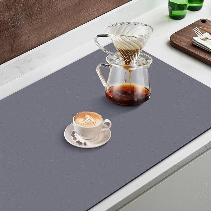 WISELIFE Coffee Mat Super Absorbent Dish Drying Mat Coffee Bar Accessories Match - Image 5