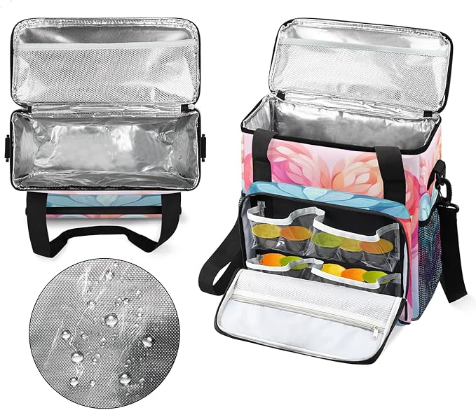 Heart Colorful Coffee Maker Carring Bag, Large Insulated Storage Organizer Case - Image 3