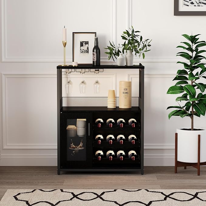 OUTLANE 3-Tier Wine Bar Cabinet by OUTLANE