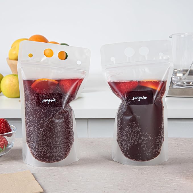 Restaurantware Label Tek 1.9 x 1 Inch Sangria Juice Bottle Labels 100 - Image 3