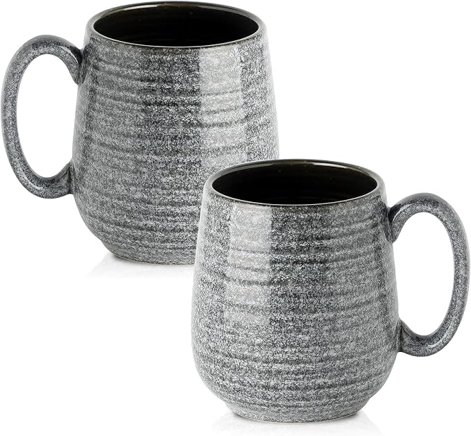 Hasense Large Coffee Cups Ceramic Set of 2, Porcealin 20 oz Coffee Mugs as by Hasense