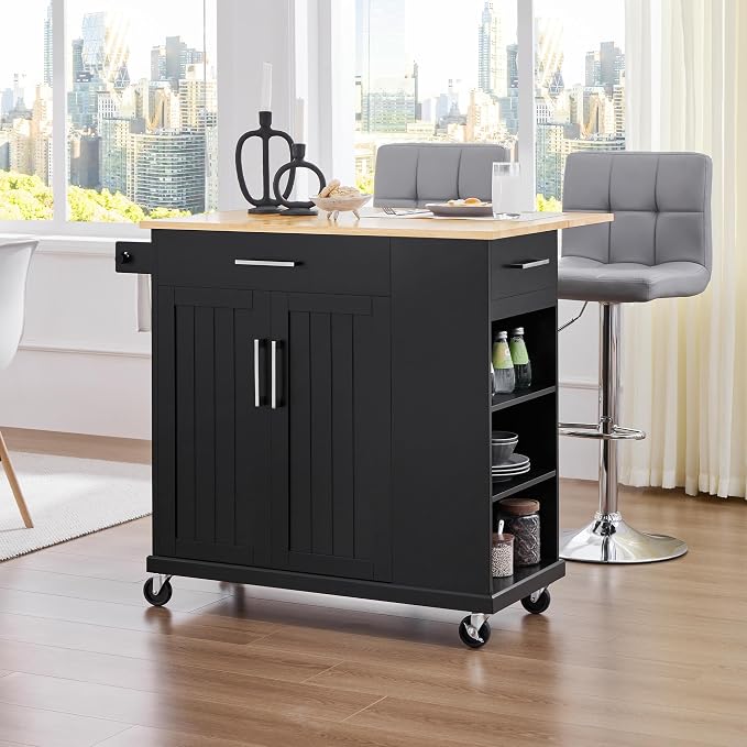 Yaheetech Rolling Kitchen Island Cart - Image 2
