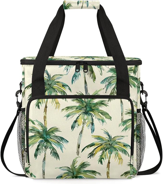 Tropical Palm Coffee Maker Carring Bag, Large Insulated Storage Organizer Case by Home