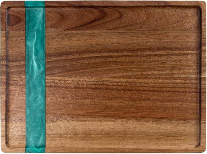 Wooden Tray: Resin Serving Decorative Tray by Guogiyala