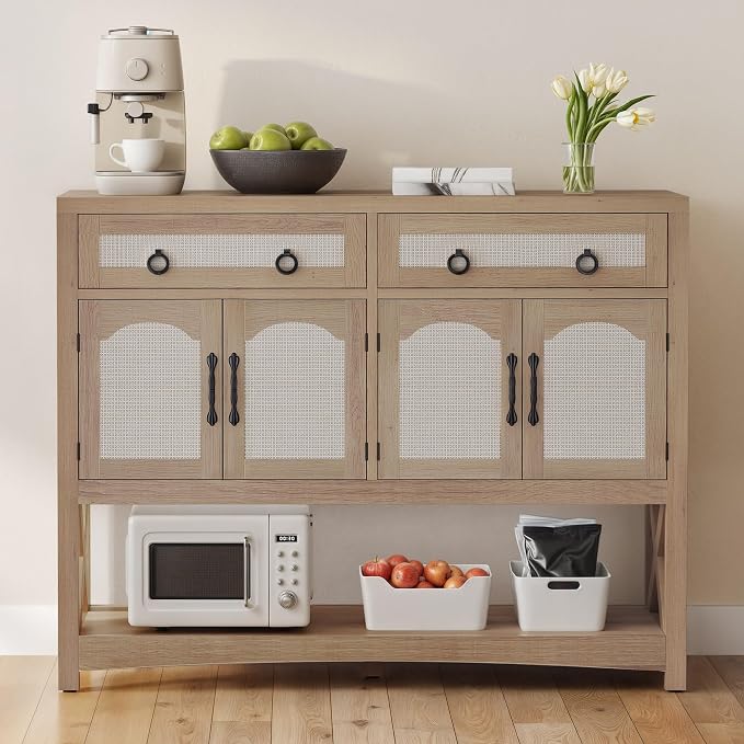 DWVO 47.2" Rattan Buffet Sideboard Cabinet - Image 7