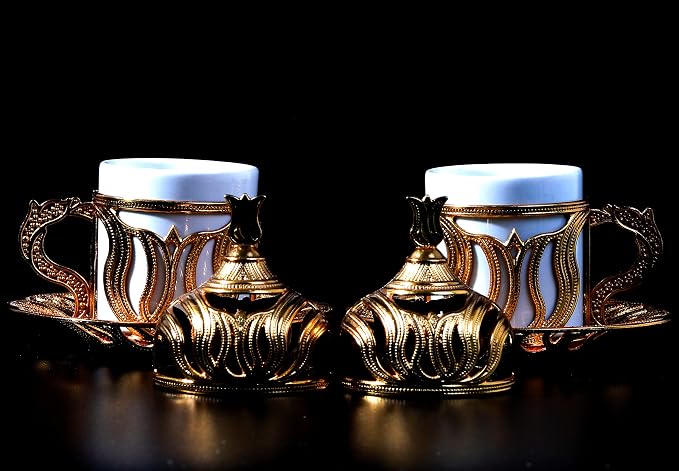 Kuchengerate 2pcs Turkish Greek Arabic Moroccan Coffee Cups - Image 7