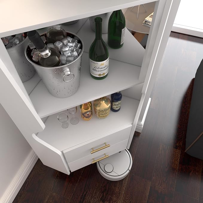 19" Wooden Corner Bar Cabinet - Image 8