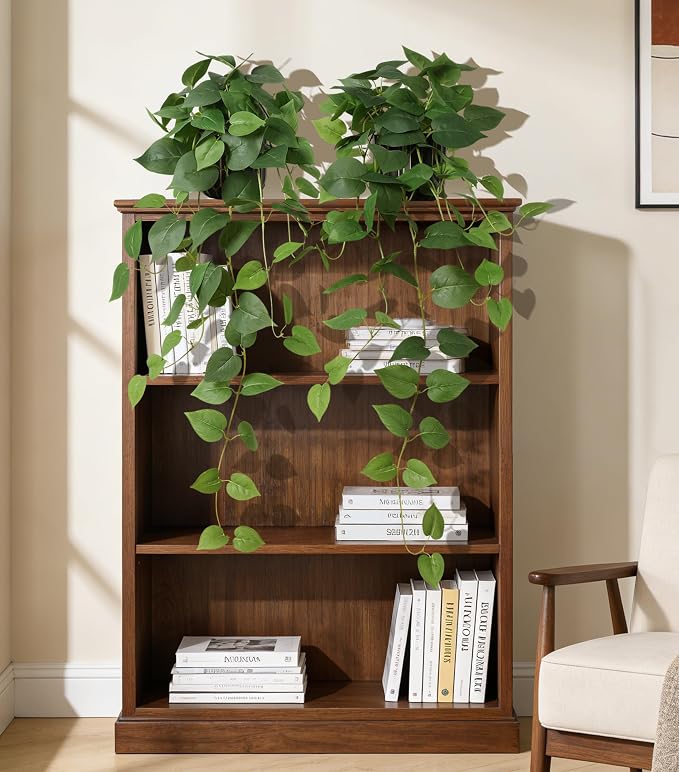 Fake Plants 2 Pcs Faux Pothos Plants Potted Indoor Artificial Hanging Plants - Image 9