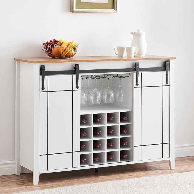 coucheta Wine Bar Cabinet, Buffet Sideboard Cabinet - Image 3