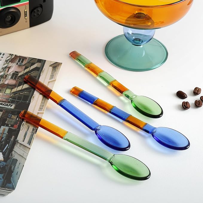 4 Pieces Coffee Spoon, Glass Coffee Stirring Spoons, Espresso Stirring Spoon - Image 5