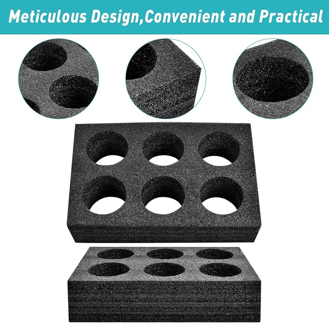 2Pcs Takeout Cup Holders Foam, 6 Cups Foam Takeout Coffee Carrier Trays to Go - Image 4