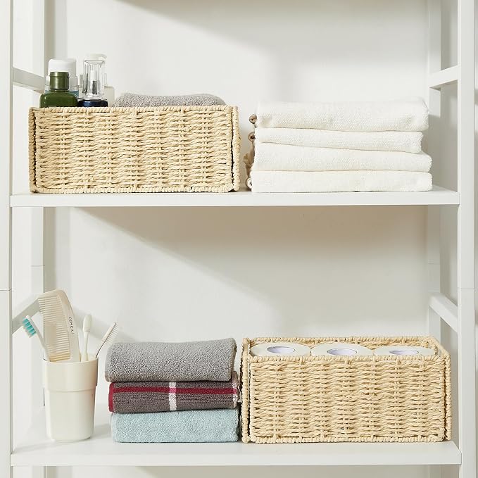 Vagusicc Wicker Storage Basket, Small Storage Baskets - Image 3