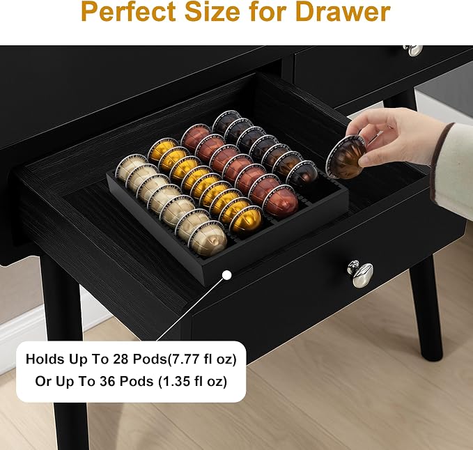 MinBoo Bamboo Coffee Capsule Storage Drawer Tray, Bamboo Drawer Insert - Image 7