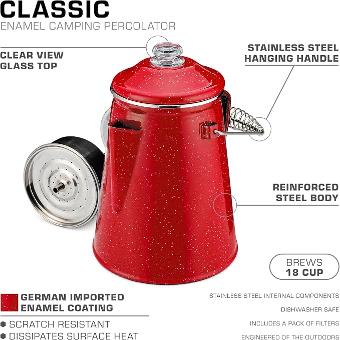 COLETTI Classic Percolator Coffee Pot — The Most Nostalgic Camping Coffee Pot - Image 3