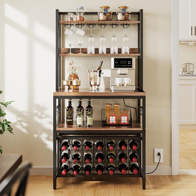 YITAHOME Kitchen Microwave Bakers Stand 31 Inches Wine Rack Free Standing Small by YITAHOME