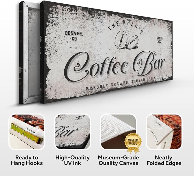 TAILORED CANVASES Custom Coffee Bar Sign - Image 2