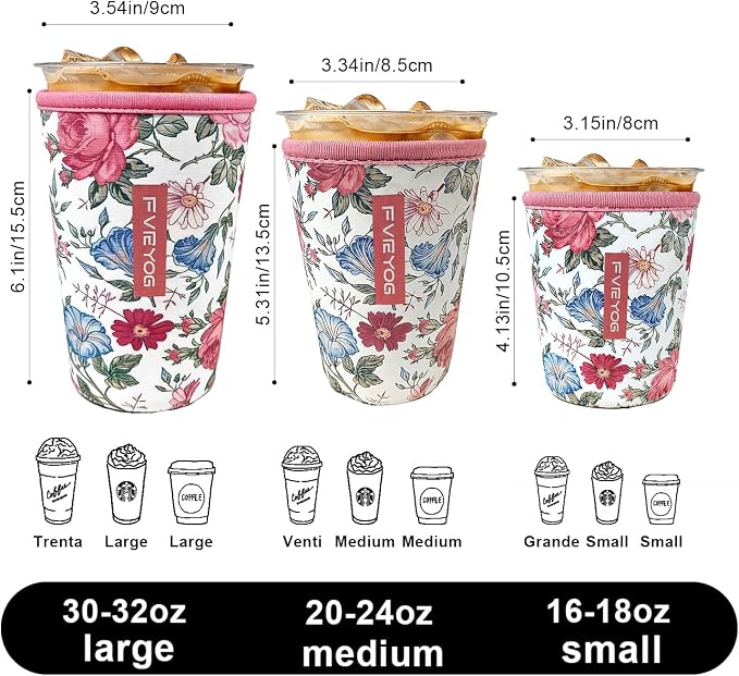 Reusable Insulated Neoprene Iced Coffee Sleeves - Image 7