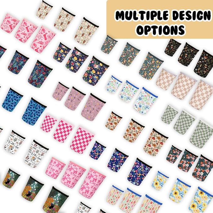 Reusable 3-Pack Iced Coffee Cup Sleeve, Insulated Neoprene, Beverage Holder - Image 7