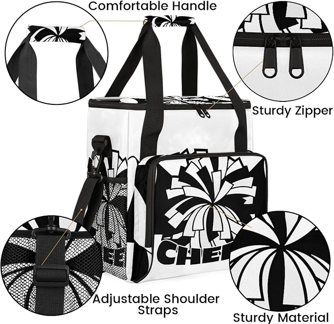 Cheerleading Coffee Maker Carring Bag, Large Insulated Storage Organizer Case - Image 6