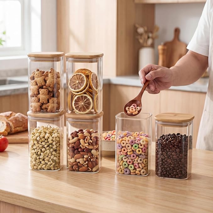 SENTVEND 37 Oz Glass Storage Jars - Image 5