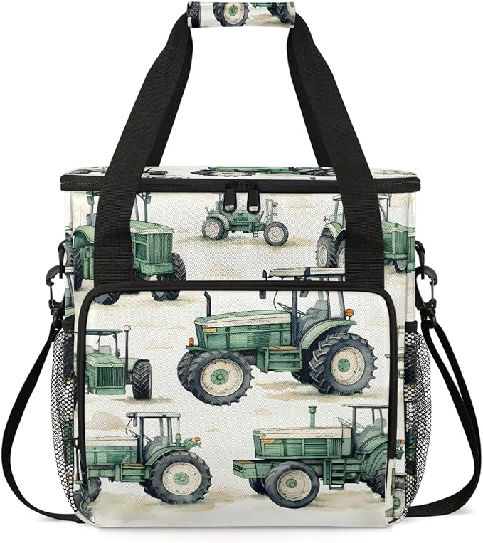 Green Construction Truck Excavator Coffee Maker Carring Bag, Large Insulated by Home