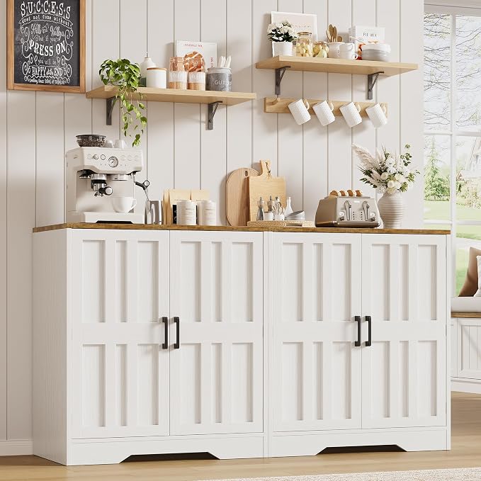 Sideboard Buffet Cabinet, Modern Farmhouse Kitchen Storage Cabinet, Living Room by vividwood