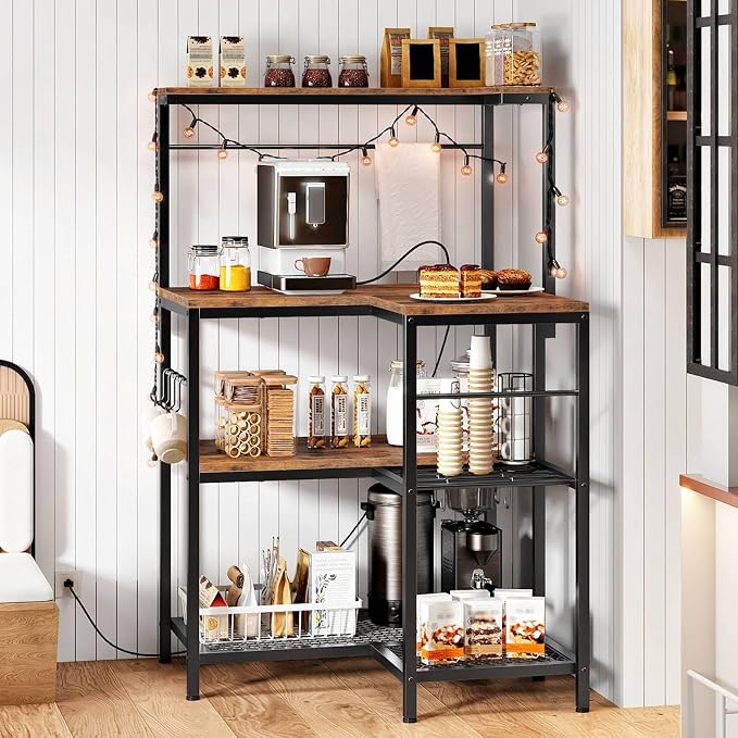 HOOBRO L-Shaped Bakers Rack - Image 2