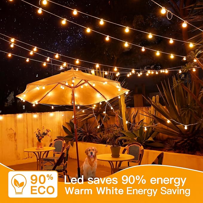Ollny 50FT Outdoor String Lights, Waterproof Connectable Shatterproof Outside - Image 7