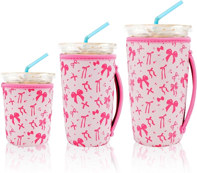 KJQJLY 3 Pack Reusable Iced Coffee Sleeves by KJQJLY