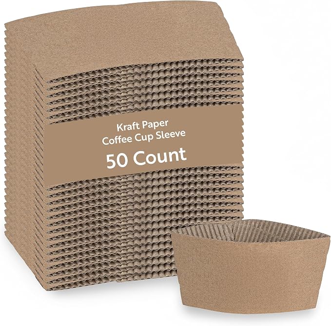 Restaurantware SLEEVES ONLY: Restpresso 5.1 x 2.8 Inch Coffee Cup Sleeves 50 by Restaurantware