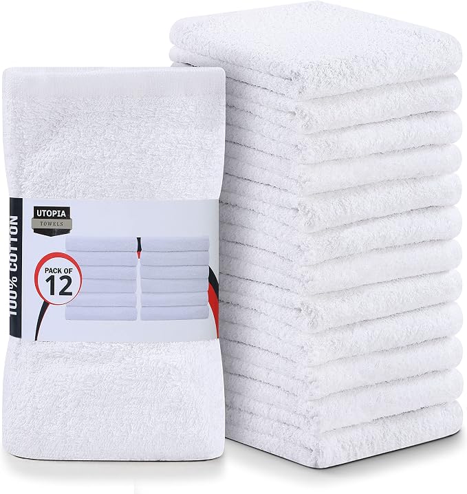 Utopia Towels Kitchen Bar Mops, 16 by 19 Inches, 100% Cotton Super Absorbent by Unknown