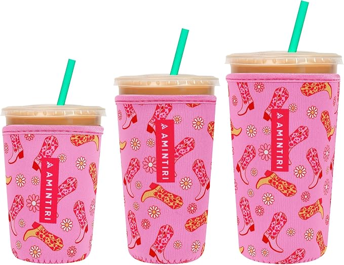 3 Pack Reusable Sleeve for Iced Coffee Cup, Coffee Neoprene Sleeve for Iced&Hot by Unknown