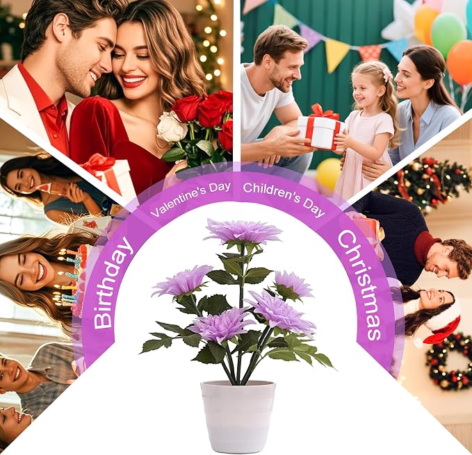 Artificial Sunflower Flower Lamp, Anniversary Christmas Birthday Gifts - Image 8