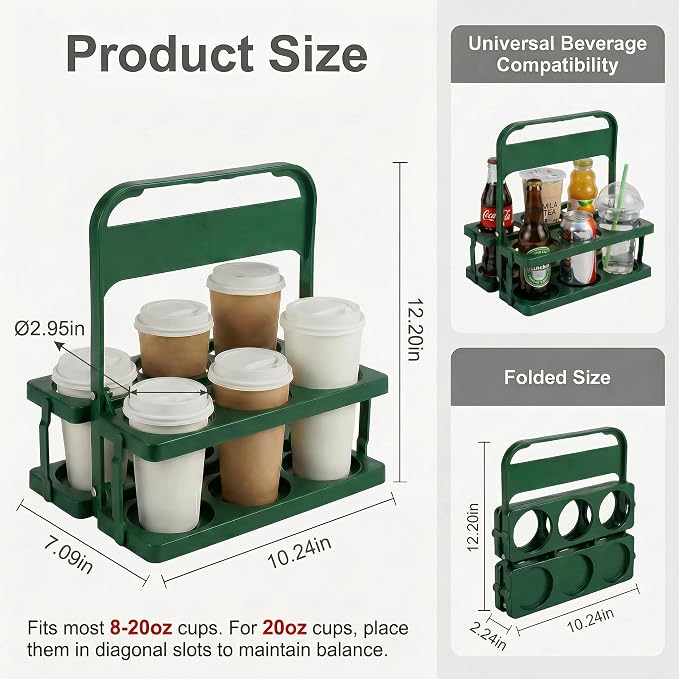6 Cup Drink Carrier for Delivery - Image 2