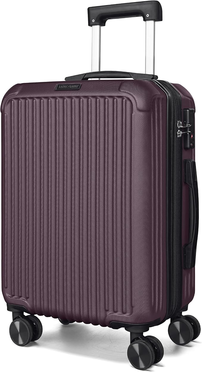 LIGHT FLIGHT Carry On Luggage 22x14x9 Airline Approved, Lilac | Airline Approved by LIGHTFLIGHT
