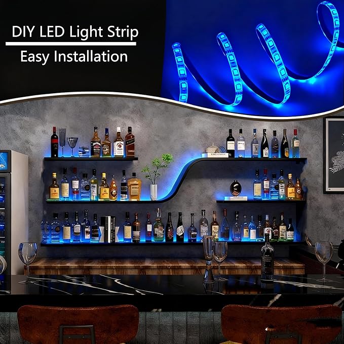 78IN Modern Wall Mounted Wine Rack - Image 4