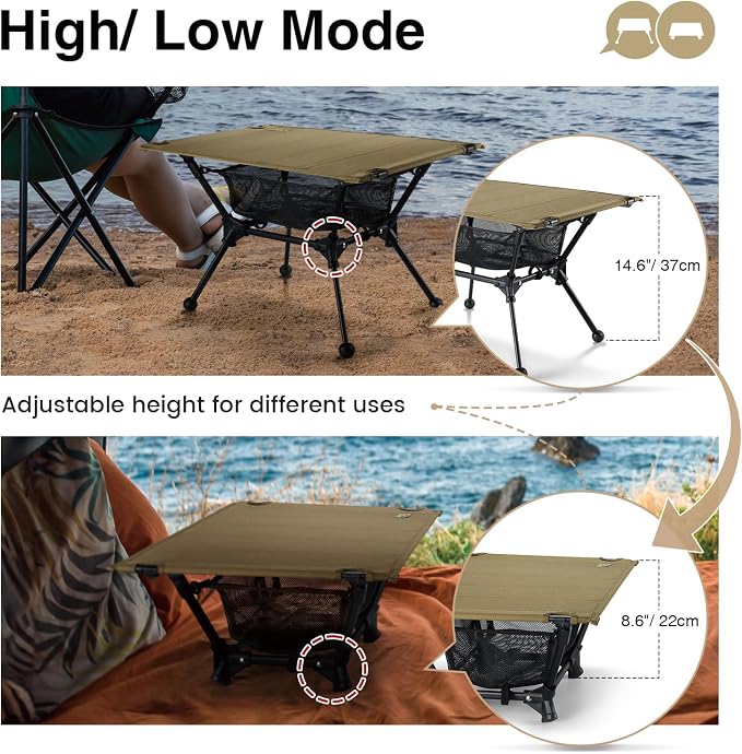 ONETIGRIS Dipper Camping Table, Lightweight Portable Folding Table - Image 6