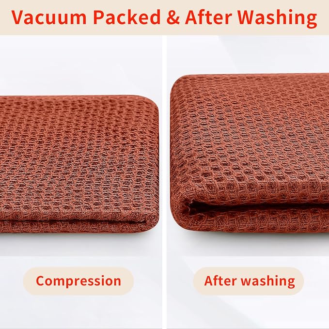 Homaxy 100% Cotton Oversized Waffle Weave Kitchen Dish Towels, Ultra Soft - Image 8